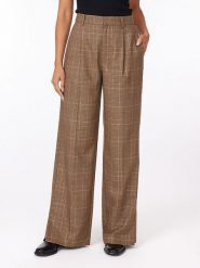 Scotch & Soda Spodnie w kolorze czarno-karmelowym rozmiar: W27. Brązowe spodnie materiałowe damskie Scotch & Soda, bez wzorów, z materiału, z podwyższonym stanem. Za 140.53 zł.