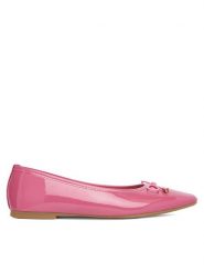 JENNY Baleriny XSFD24-0301-02 Różowy. Czerwone baleriny damskie Jenny, bez wzorów, ze skóry, bez obcasa. Za 63.99 zł.