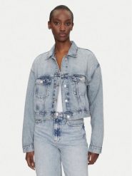 Tommy Jeans Kurtka jeansowa DW0DW21289 Niebieski Regular Fit. Niebieskie kurtki damskie Tommy Jeans, xl, bez wzorów, z bawełny, bez kaptura. Za 309.99 zł.