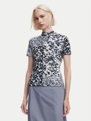 Desigual Bluzka Patchy 24WWTK99 Czarny Slim Fit. Czarne bluzki damskie Desigual, m, bez wzorów, z wiskozy, bez ramiączek. Za 169.99 zł.