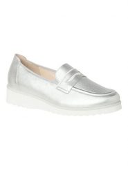 HASSIA Skórzane mokasyny "Sevilla" w kolorze srebrnym rozmiar: 39. Szare mokasyny damskie HASSIA. Za 382.99 zł.