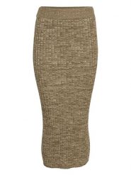 MOSS COPENHAGEN Spódnica "Elleva" w kolorze jasnobrązowym rozmiar: S/M. Brązowe spódniczki damskie MOSS COPENHAGEN, m, bez wzorów, midi. Za 131.74 zł.