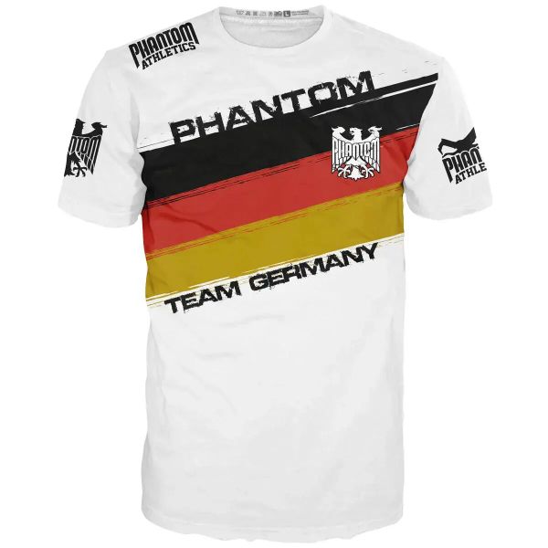 T-shirt Phantom Athletics Evo Germany. Białe t-shirty męskie PHANTOM ATHLETICS, m, bez wzorów, z materiału, bez kołnierzyka. Za 220.50 zł.