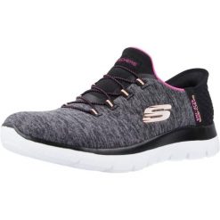 Buty SKECHERS SLIP-INS: SUMMITS- DAZZLING HAZE Szary. Szare trampki i tenisówki damskie Skechers, bez wzorów, z tkaniny. Za 249.99 zł.