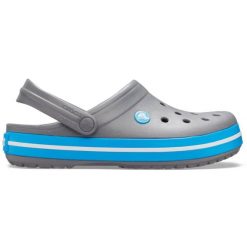 Klapki sportowe na basen Crocs CROCBAND. Białe klapki damskie Crocs, bez wzorów, bez obcasa. W wyprzedaży za 198.00 zł.