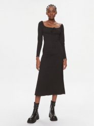 Hugo Boss Sukienka codzienna Navenda 50508645 Czarny Regular Fit. Czarne sukienki damskie Hugo Boss, na co dzień, xs, bez wzorów, z syntetyku, bez kołnierzyka, bez ramiączek, proste. Za 539.99 zł.