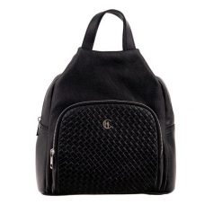 Damski plecak skórzany Canaletto z tłoczeniem plecionki – elegancja i funkcjonalność na co dzień P420s33t6. Czarne plecaki damskie bez wzorów, ze skóry, eleganckie. Za 389.50 zł.