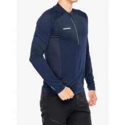 Bluza męska Mammut Aenergy FL Half Zip Longsleeve. Niebieskie bluzy bez kaptura męskie Mammut, m. Za 393.30 zł.