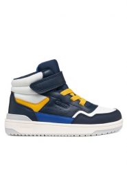 Geox Sneakersy J Washiba Boy J66LQI 0BC15 C0657 M Granatowy. Niebieskie buty sportowe chłopięce Geox, ze skóry, bez zapięcia. Za 249.99 zł.