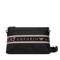 Torebka EA7 Emporio Armani. Czarne listonoszki damskie EA7 Emporio Armani, bez wzorów, bez dodatków. Za 369.99 zł.