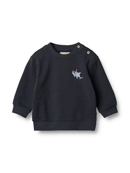 Wheat Bluza "Søren" w kolorze granatowym rozmiar: 80. Niebieskie bluzy i bluzki niemowlęce Wheat, bez wzorów, z bawełny, bez ramiączek, bez kaptura. Za 74.28 zł.