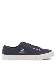 Beverly Hills Polo Club Tenisówki M-24MVS5012 Granatowy. Niebieskie trampki i tenisówki męskie Beverly Hills Polo Club, bez wzorów, z materiału, bez zapięcia. Za 149.99 zł.