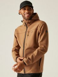 Regatta Kurtka softshellowa "Ossek" w kolorze jasnobrązowym rozmiar: L. Brązowe kurtki outdoor męskie Regatta, l, bez wzorów, bez kaptura. Za 139.54 zł.