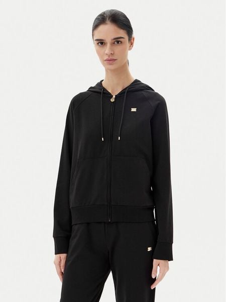 EA7 Emporio Armani Bluza 7W000078 AF13135 UC001 Czarny Regular Fit. Czarne bluzy bez kaptura damskie EA7 Emporio Armani, xs, z bawełny. Za 259.99 zł.