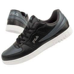 Buty Fila Noclaf FFM0022.83033 czarne. Czarne buty sportowe na co dzień męskie ze skóry ekologicznej, bez zapięcia. Za 310.47 zł.