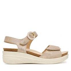 Sandały Ara. Brązowe sandały damskie Ara, bez wzorów, bez obcasa, na koturnie. Za 489.99 zł.