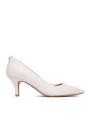 Nine West Czółenka CEO-CD25-032-1 Biały. Białe czółenka damskie Nine West, bez wzorów, z materiału, bez obcasa. Za 229.99 zł.