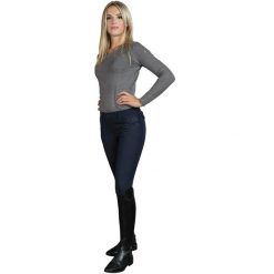 Damskie spodnie do jazdy konnej Privilège Equitation Parence. Niebieskie spodnie materiałowe damskie PRIVILÈGE EQUITATION, bez wzorów, z bawełny. Za 412.50 zł.