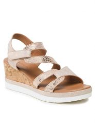 Clara Barson Sandały WS216-01 Różowy. Czerwone sandały damskie Clara Barson, bez wzorów, ze skóry, bez obcasa, na koturnie. Za 119.99 zł.