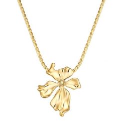 Yokoamii Naszyjnik kwiat z pozlacanej stopu metali Naszyjniki 1 ct Damski. Żółte naszyjniki damskie Yokoamii, pozłacane. Za 169.99 zł.