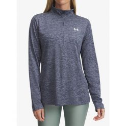 Bluza damska Under Armour UA Tech Twist 1/2 Zip. Niebieskie bluzy bez kaptura damskie Under Armour, s, bez wzorów, bez ramiączek, bez kaptura. Za 125.99 zł.