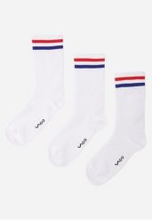 Białe 3-pack Skarpety Długie z Bawełną Cani. Białe skarpetki męskie Born2be, bez wzorów, z bawełny. Za 29.99 zł.