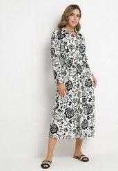 Niebieska Sukienka Koszulowa z Wiskozy w Kwiaty z Wiązanym Paskiem Lorkia. Niebieskie sukienki damskie Born2be, na co dzień, na lato, l, bez wzorów, z wiskozy, eleganckie, bez kołnierzyka, bez ramiączek, maxi, koszulowe. W wyprzedaży za 167.99 zł.