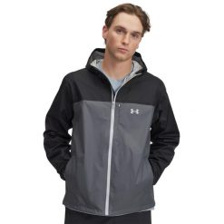 Bluza z kapturem i zamkiem błyskawicznym Under Armour Stormproof Cloudstrike. Czarne bluzy z kapturem męskie Under Armour, xl, z materiału. Za 393.95 zł.
