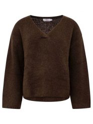 Zwillingsherz Sweter w kolorze brązowym rozmiar: L. Brązowe swetry klasyczne damskie Zwillingsherz, l, ze splotem, bez kołnierzyka. Za 195.77 zł.