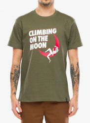 Koszulka z nadrukiem La Sportiva Moon Rock T-Shirt. Zielone t-shirty męskie La Sportiva, s, bez wzorów, z bawełny, bez kołnierzyka. Za 164.99 zł.