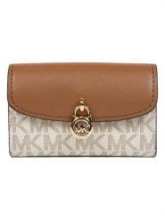 Michael Kors Portfel w kolorze kremowo-jasnobrązowym - 12 x 8 x 4 cm rozmiar: onesize. Brązowe portfele damskie Michael Kors, bez wzorów, z materiału. Za 236.61 zł.