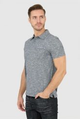 GUESS Szara męska koszulka polo. Szare koszulki polo męskie Guess, m, z aplikacjami, bez ramiączek. W wyprzedaży za 159.99 zł.