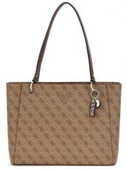 Guess Torebka w kolorze beżowym - 37 x 26 x 9 cm rozmiar: onesize. Brązowe torebki klasyczne damskie Guess, z aplikacjami, z materiału, bez dodatków. Za 554.45 zł.