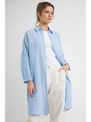 Josephine & Co Tunika "Dwight" w kolorze błękitnym rozmiar: 34. Niebieskie tuniki damskie Josephine & Co, na co dzień, bez wzorów, ze lnu, bez kołnierzyka, bez ramiączek. Za 260.99 zł.