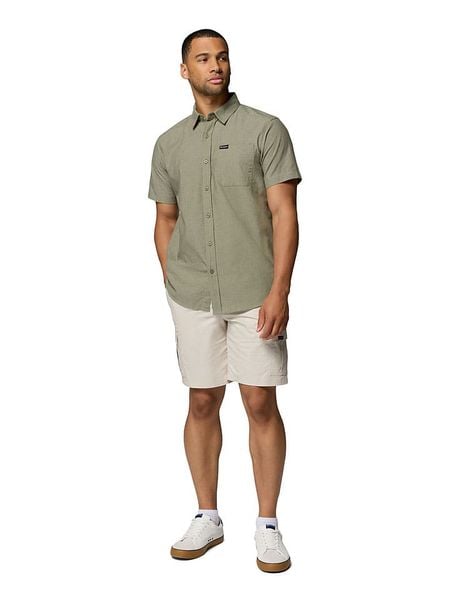 Columbia Koszula "Rapid Rivers Novelty" w kolorze khaki rozmiar: M. Brązowe koszule męskie Columbia, m, bez wzorów, z bawełny, bez kołnierzyka, bez ramiączek. Za 75.16 zł.