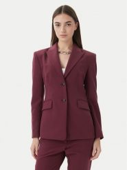 HUGO Marynarka Asmalla-1 50533901 Bordowy Slim Fit. Czerwone marynarki i żakiety damskie Hugo, bez wzorów, z syntetyku. Za 548.99 zł.