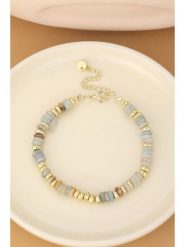 Atelier MIU Pozłacana bransoletka z agatem rozmiar: onesize. Niebieskie bransoletki damskie atelier MIU, pozłacane. Za 39.99 zł.