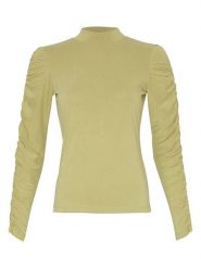 MOSS COPENHAGEN Koszulka "Moselle" w kolorze zielonym rozmiar: L. Zielone bluzki damskie MOSS COPENHAGEN, l, bez wzorów, bez kołnierzyka, bez ramiączek. Za 140.86 zł.