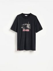 Bawełniany t-shirt comfort - szary. Szare t-shirty męskie Reserved, l, bez wzorów, z bawełny, bez kołnierzyka. Za 69.99 zł.