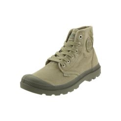 Buty do chodzenia męskie Palladium Pampa HI. Zielone buty trekkingowe męskie Palladium, z gumy, za kostkę, bez zapięcia, trekkingowe. Za 329.99 zł.
