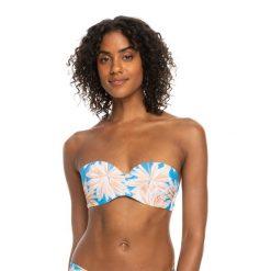 Góra od stroju kąpielowego ROXY PT Love The Beach Vibe. Niebieskie bikini damskie Roxy, bez wzorów. Za 89.99 zł.