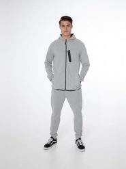 Bluza męska Protest NXGARISTOTLE full zip hoody. Szare bluzy z kapturem męskie Protest, m, z bawełny. Za 219.99 zł.