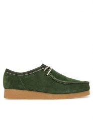 Clarks Półbuty Wallabee EVO 26186170 Zielony. Zielone półbuty męskie Clarks, ze skóry, bez zapięcia. Za 429.99 zł.