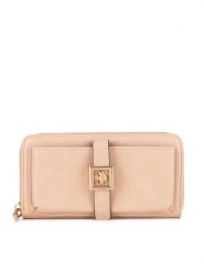 U.S. Polo Assn. Portfel WIUXT8505WVP Różowy. Czerwone portfele damskie U.S. Polo Assn., bez wzorów, z tworzywa sztucznego. Za 199.99 zł.