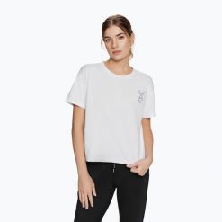 Koszulka treningowa damska Cardio Bunny Bright. Białe bluzki sportowe damskie Cardio Bunny, m, bez wzorów, bez ramiączek. Za 49.99 zł.