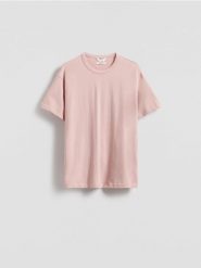 T-shirt comfort fit - brudny róż. Czerwone t-shirty męskie Reserved, l, bez wzorów, z bawełny, bez kołnierzyka. Za 69.99 zł.