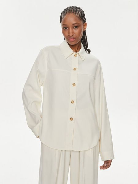 Samsøe Samsøe Koszula Esmel F23300164 Écru Relaxed Fit. Koszule damskie Samsoe & Samsoe, m, bez wzorów, z syntetyku, bez kołnierzyka, bez ramiączek. Za 479.99 zł.