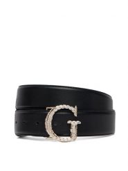 Guess Pasek BW9367 P6335 Czarny. Czarne paski damskie Guess, z aplikacjami, ze skóry. Za 284.99 zł.