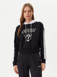 Guess Bluza V5GQ17 KCRT1 Czarny Regular Fit. Czarne bluzy bez kaptura damskie Guess, l, z syntetyku. Za 269.99 zł.