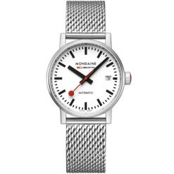 Zegarek damski Mondaine MSE.35610.SM, Automatic, 35mm, 5ATM. Szare zegarki damskie MONDAINE, ze stali. Za 3,190.10 zł.
